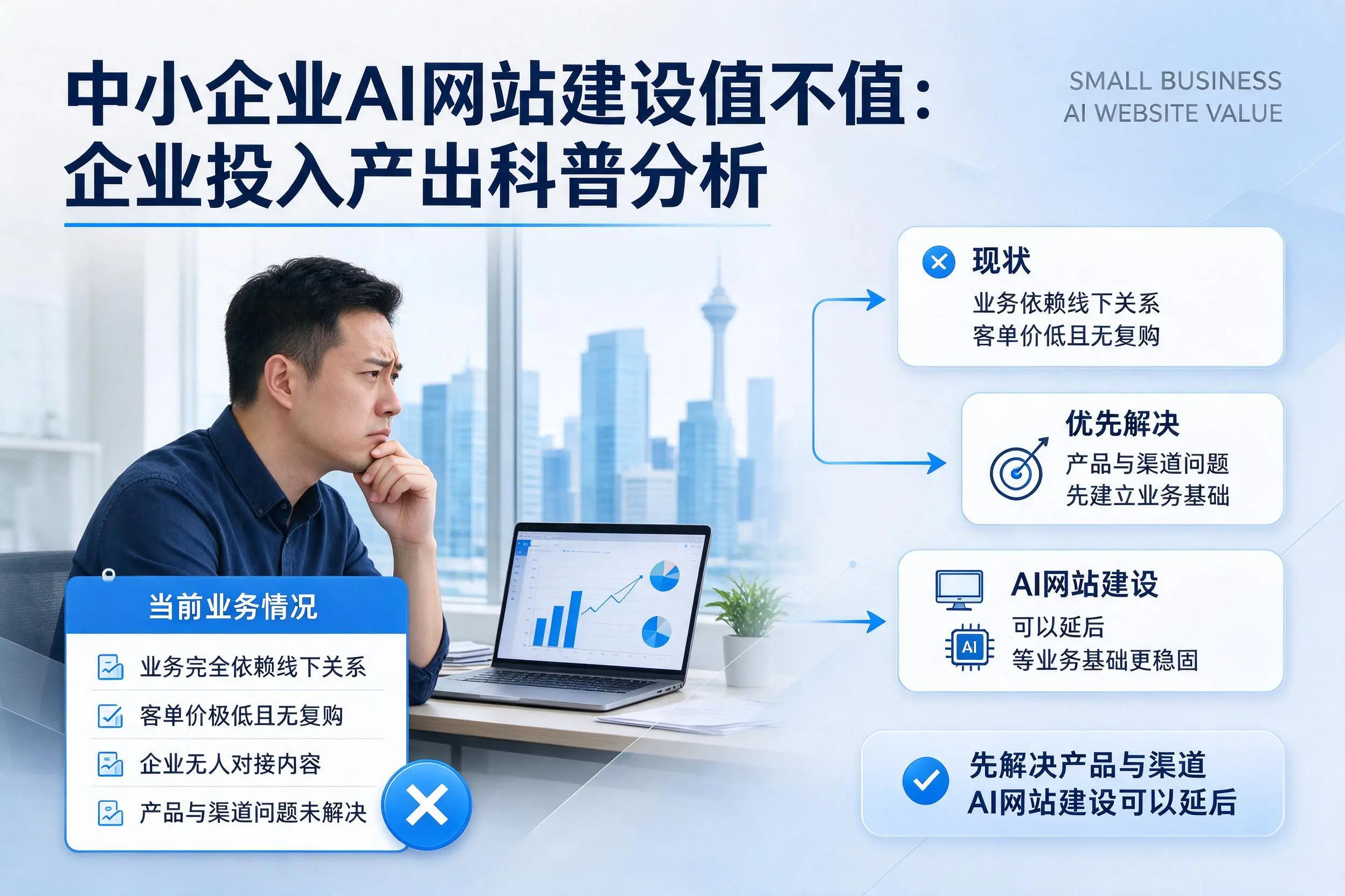 中小企业AI网站建设值不值：河源企业投入产出科普分析