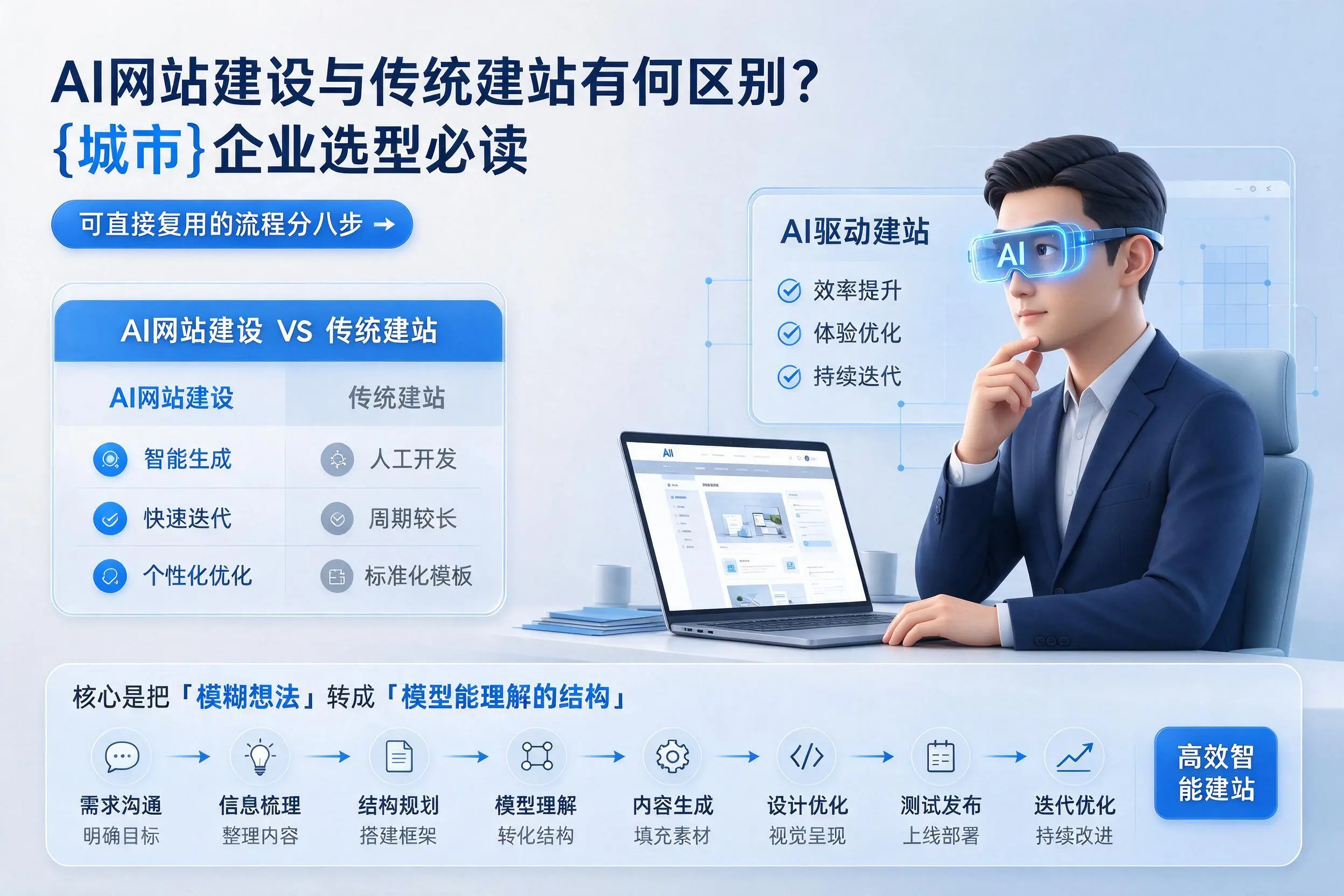 AI网站建设与传统建站有何区别?河源企业选型必读