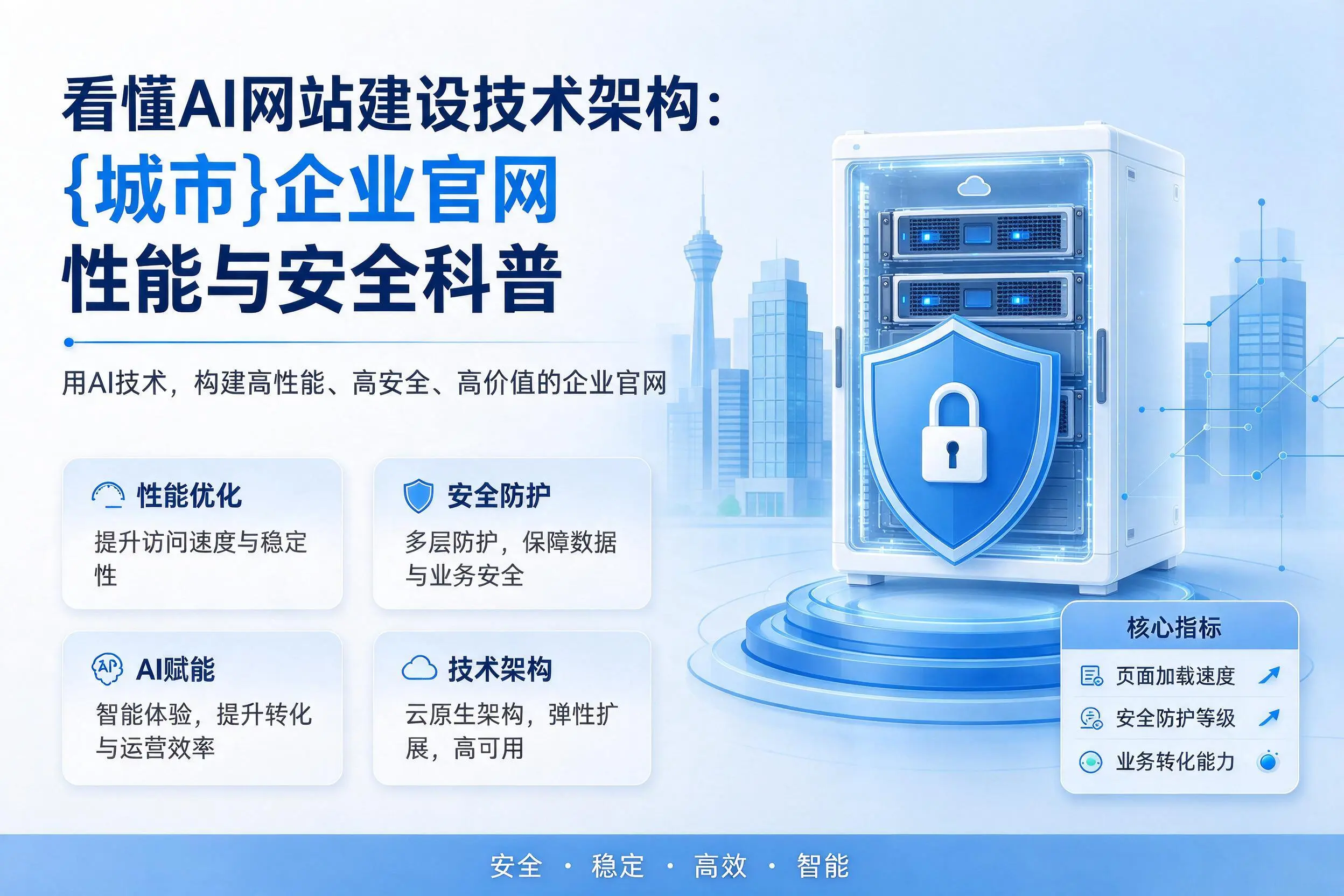 看懂AI网站建设技术架构：河源企业官网性能与安全科普