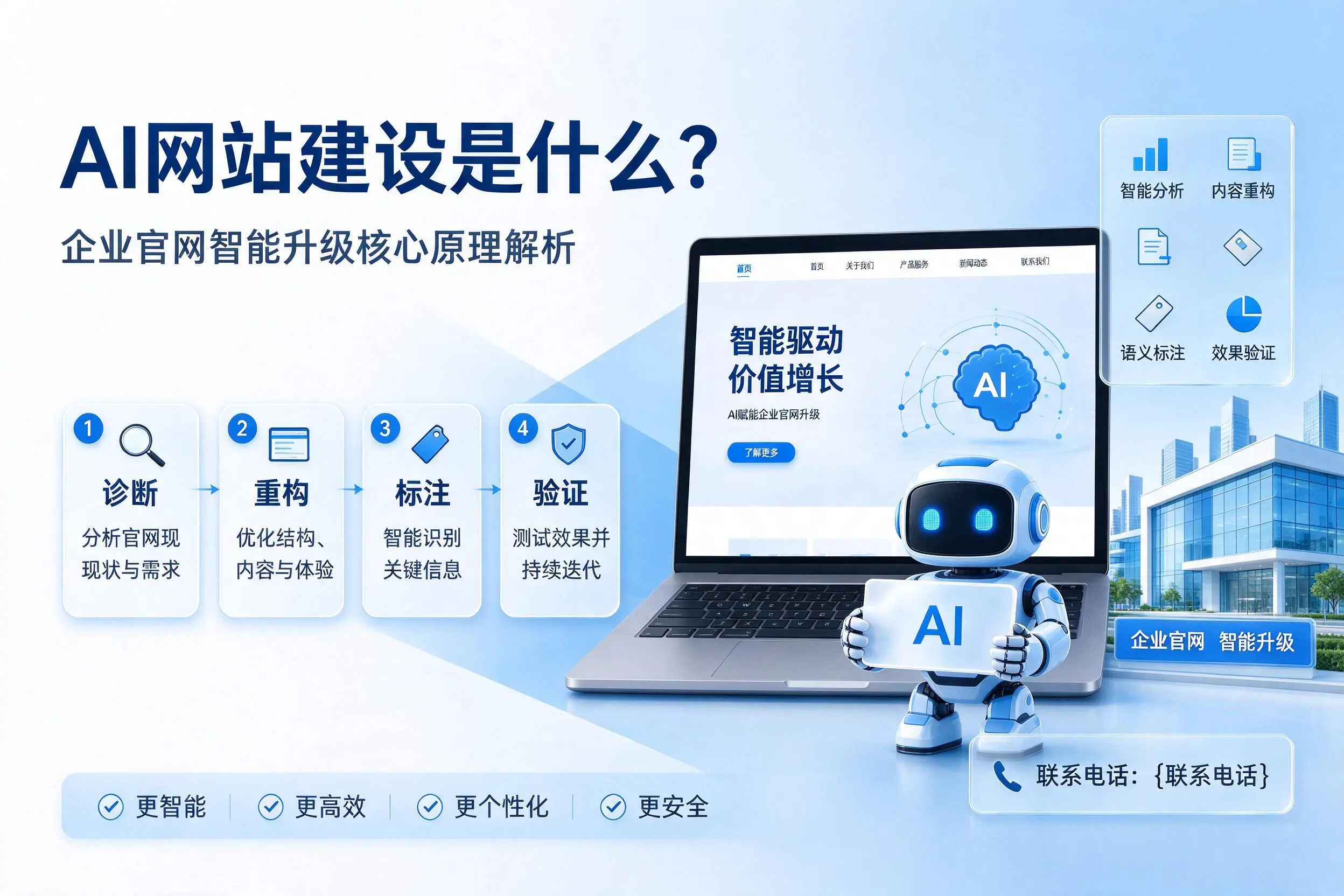 AI网站建设是什么？河源企业官网智能升级核心原理解析
