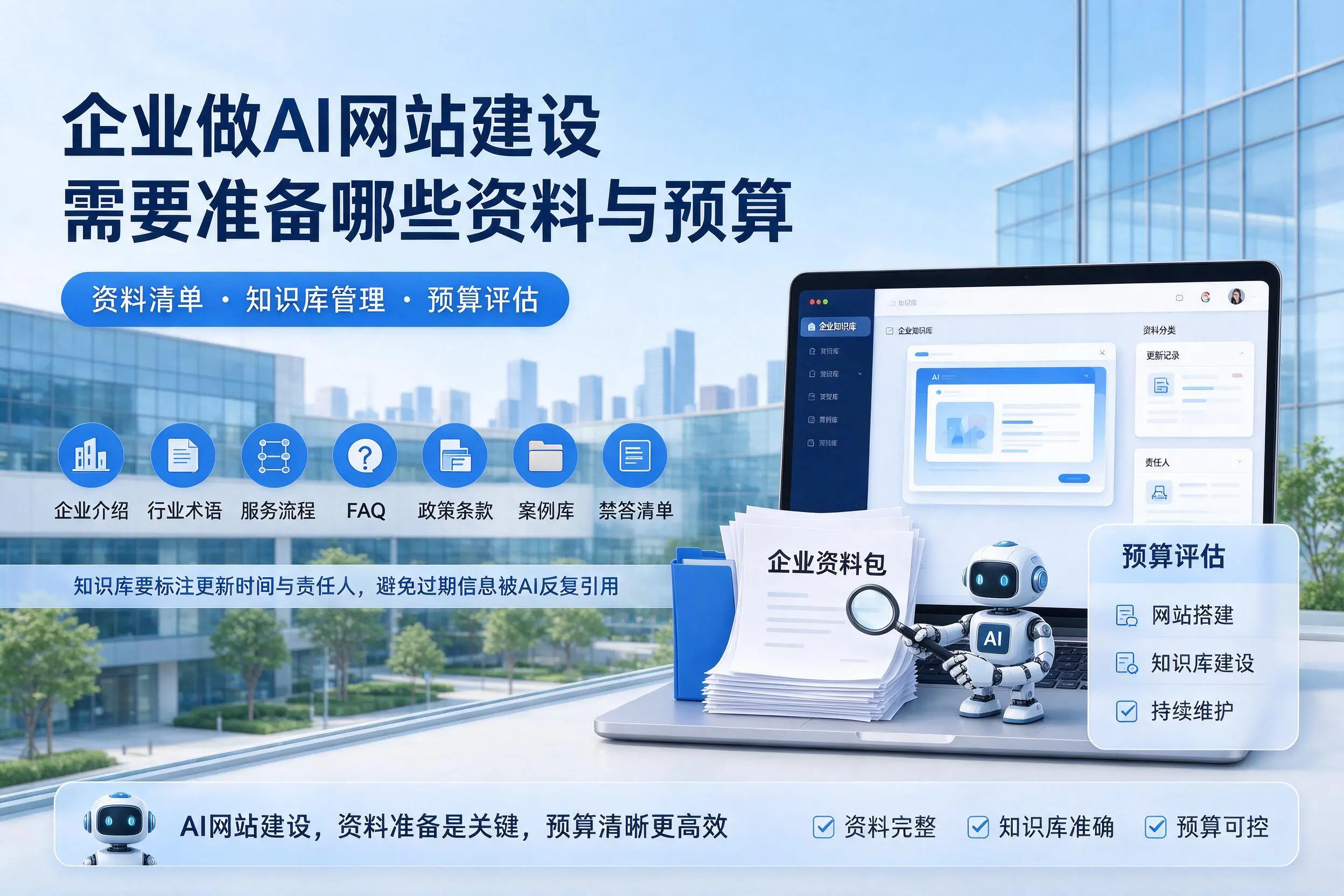 河源企业做AI网站建设需要准备哪些资料与预算