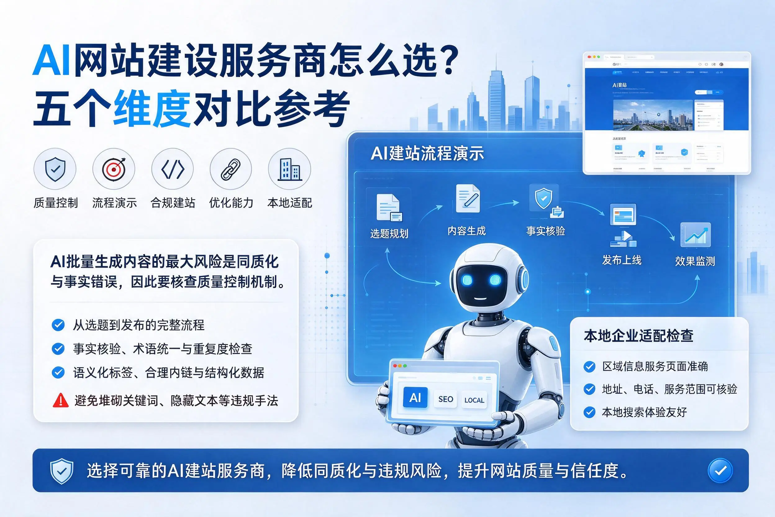 河源AI网站建设服务商怎么选？五个维度对比参考