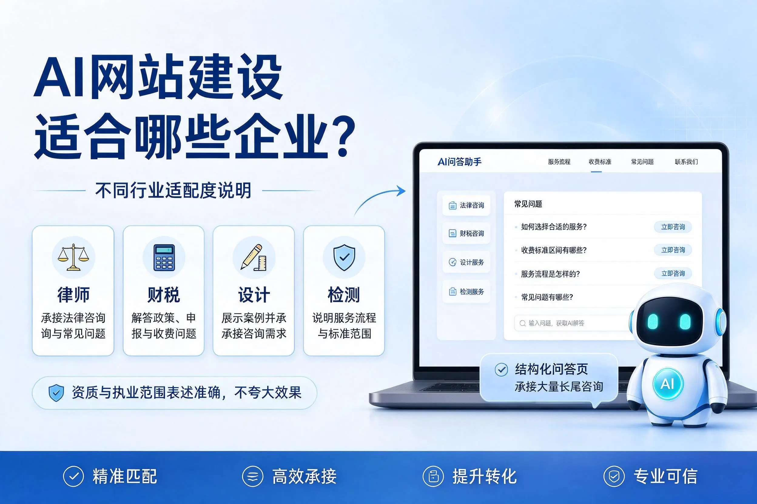 AI网站建设适合哪些企业?河源不同行业适配度说明