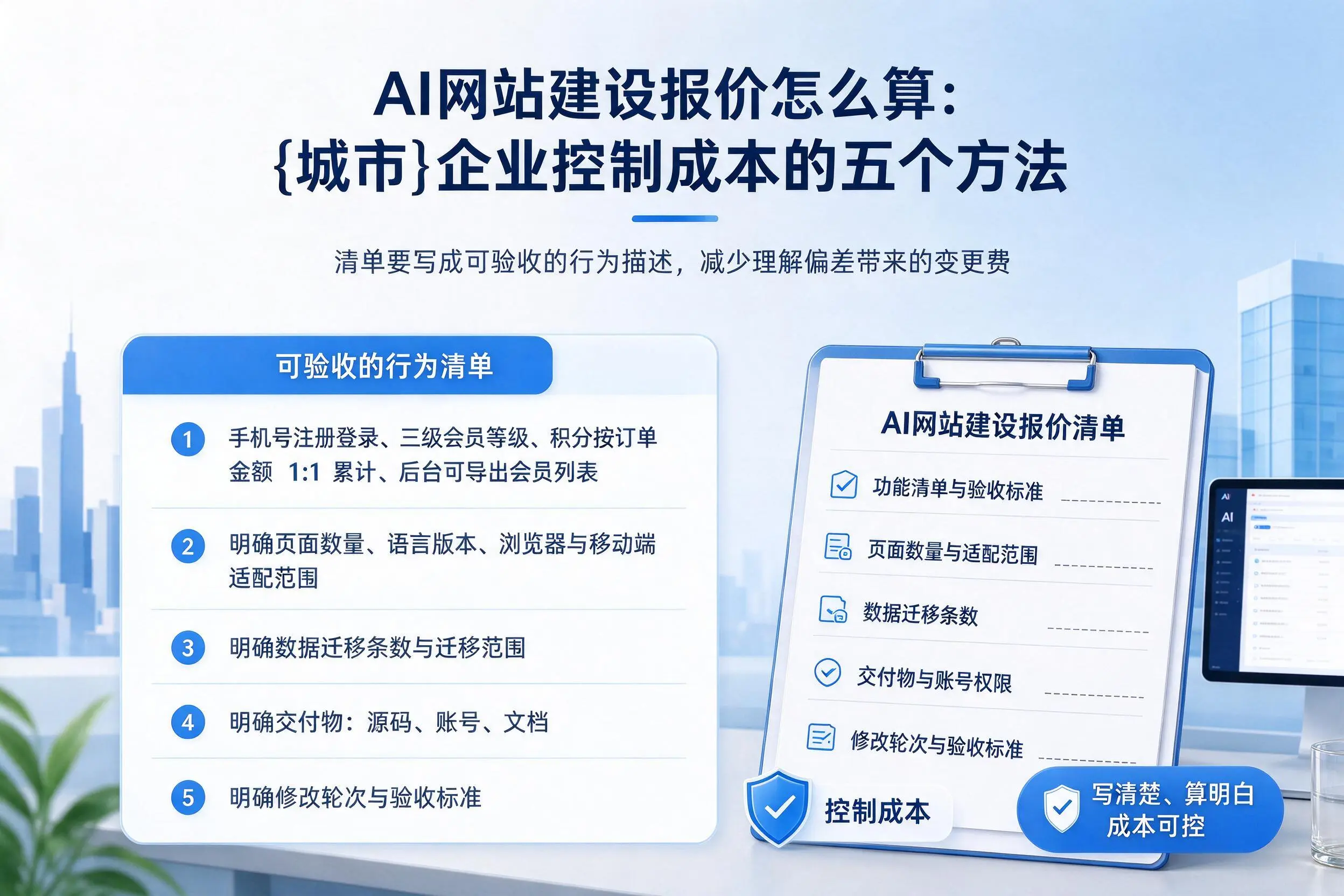 AI网站建设报价怎么算:河源企业控制成本的五个方法